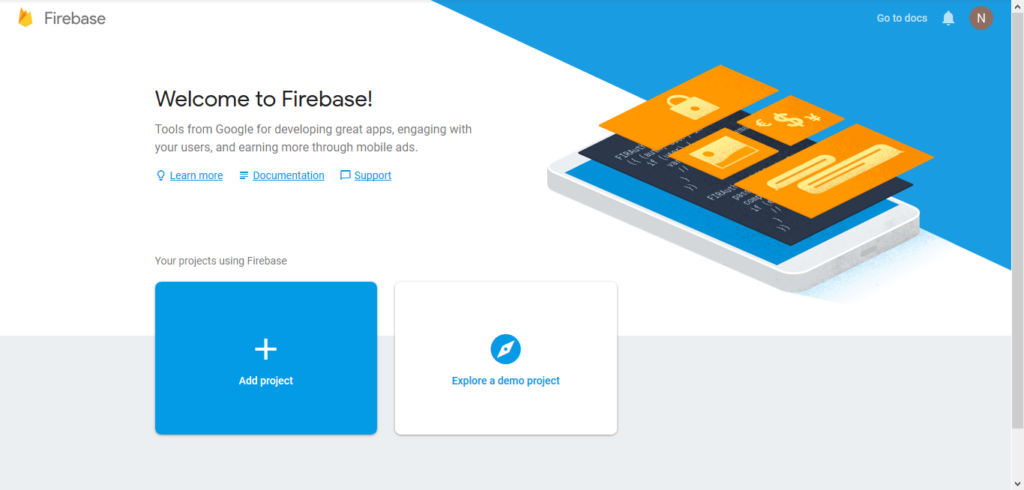 Interface illustrant l'envoi de notifications push avec FCM